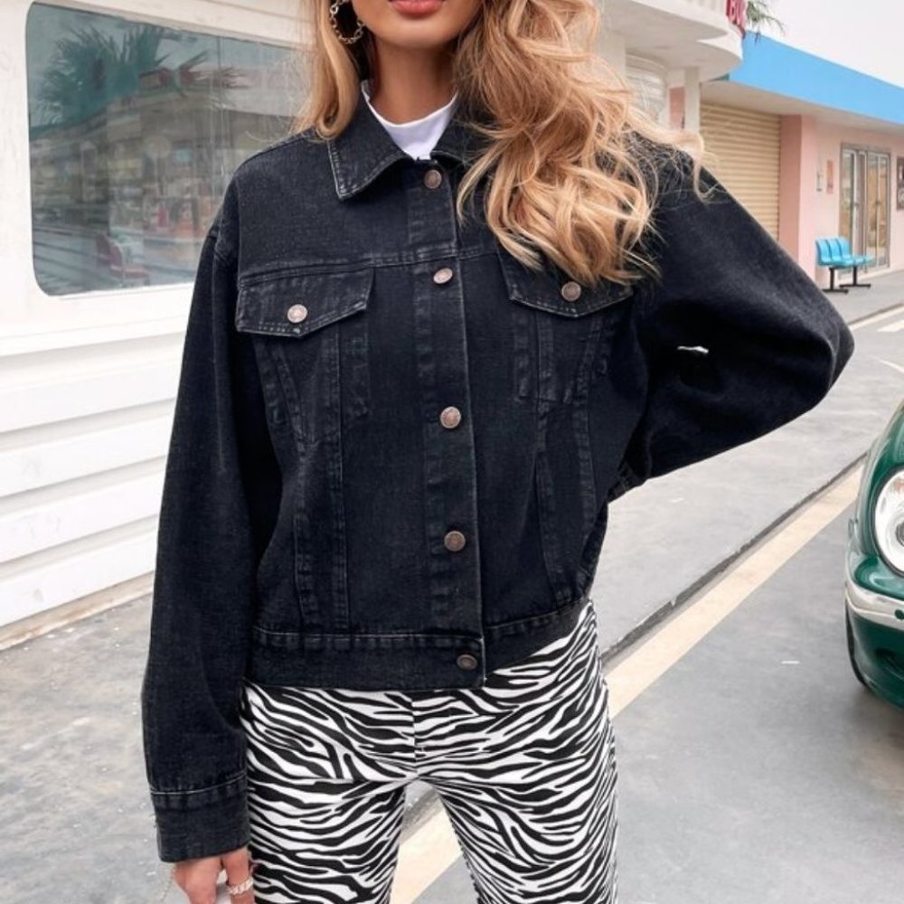 CASUAL DOLLZ Denim Jacket - Black - Picture 2 of 6